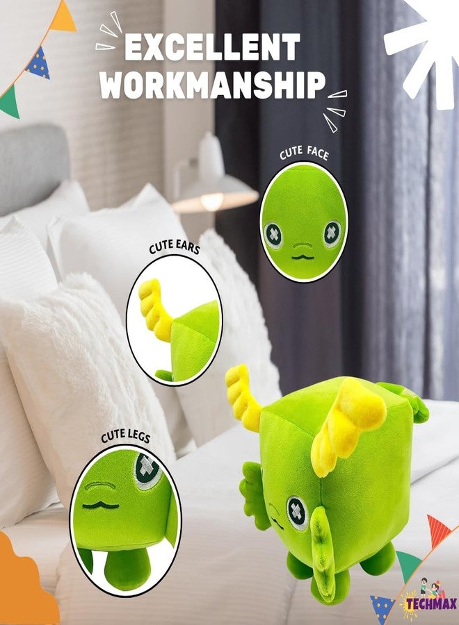 TechMax Solution لعبة TechMax Solution القطيفة الخضراء المربعة اللطيفة الناعمة - Image 4